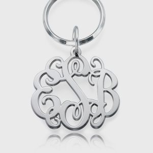 UnusualStandout #587 Personalized Celebrity Monogram Keychain