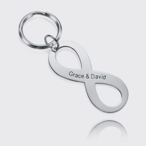 UnusualStandout #590 Personalized Name Infinity Keychain