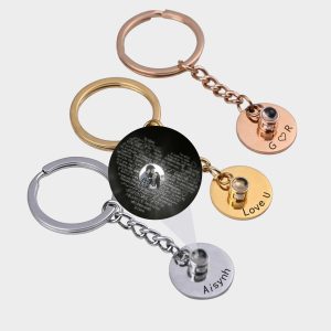 UnusualStandout #606 Personalized Engraved Name Photo Projection Keychain