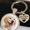 UnusualStandout #642 Personalized Photo Paw Print Keychain