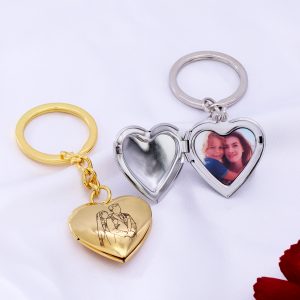 UnusualStandout #644 Personalized Photo Portrait Locket Keychain