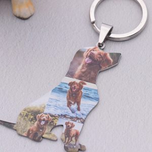 UnusualStandout #646 Personalized Dog Collage Photo Keychain