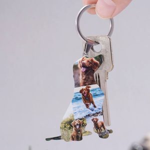 UnusualStandout #646 Personalized Dog Collage Photo Keychain