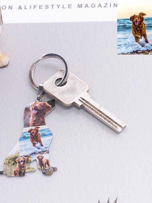 UnusualStandout #646 Personalized Dog Collage Photo Keychain