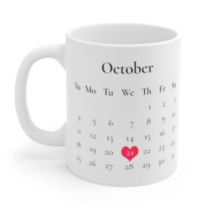 UnusualStandout #652 Personalized Anniversary Mug With Your Photo And Calendar