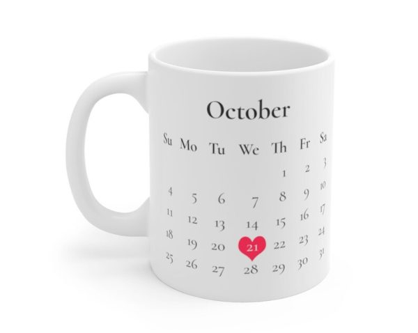 UnusualStandout #652 Personalized Anniversary Mug With Your Photo And Calendar