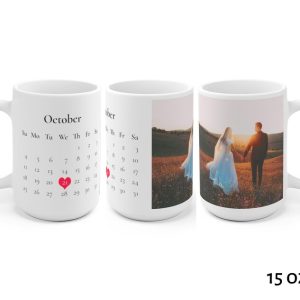 UnusualStandout #652 Personalized Anniversary Mug With Your Photo And Calendar