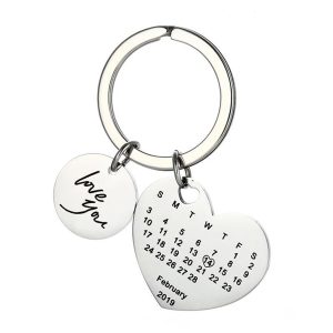 UnusualStandout #654 Personalized Engraving Calendar Keychain