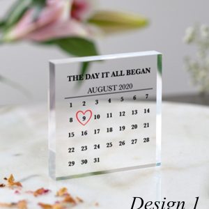 UnusualStandout #655 Personalised Wedding Date Acrylic Keepsake