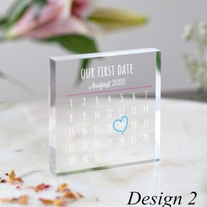 UnusualStandout #655 Personalised Wedding Date Acrylic Keepsake