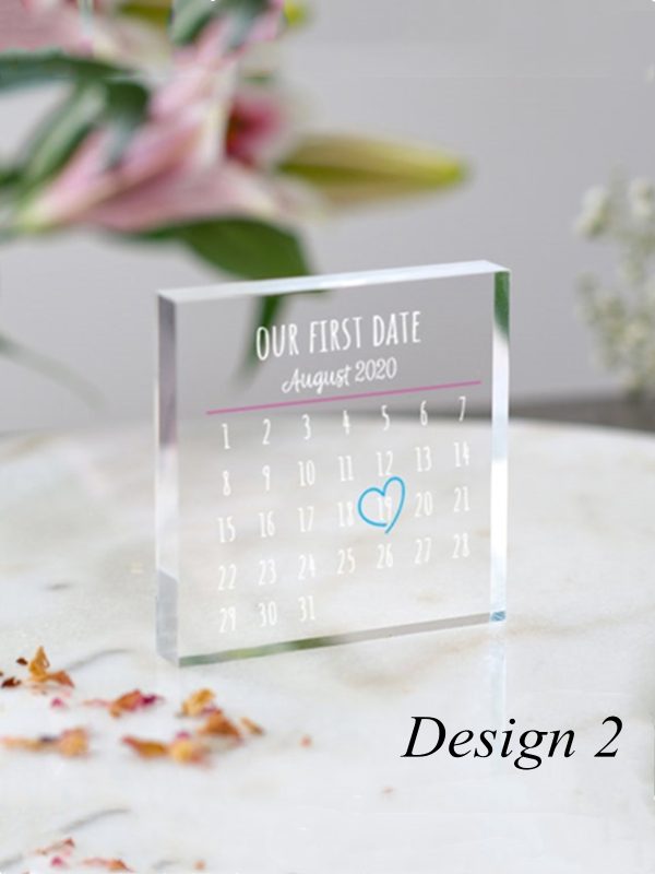 UnusualStandout #655 Personalised Wedding Date Acrylic Keepsake