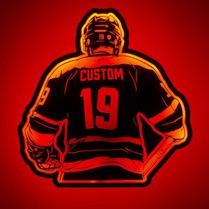 UnusualStandout #662 Personalized Hockey Name Sign Decorative Light