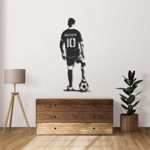 UnusualStandout #669 Personalized Football Metal Wall Art with LED Lights