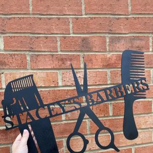 UnusualStandout #670 Personalized Barber Shop Metal Sign