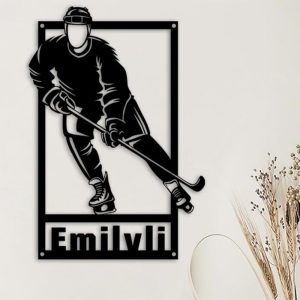 UnusualStandout #676 Personalized Hockey Metal Sign