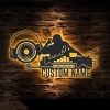 UnusualStandout #685 Personalized Dj Record Music Metal Wall Art With Led Lights