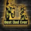 UnusualStandout #686 Personalized Father Son Motocross Biker Metal Wall Art LED Light