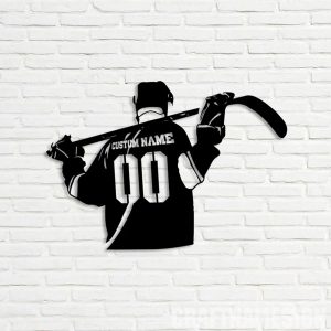 UnusualStandout #687 Personalized Hockey Metal Sign