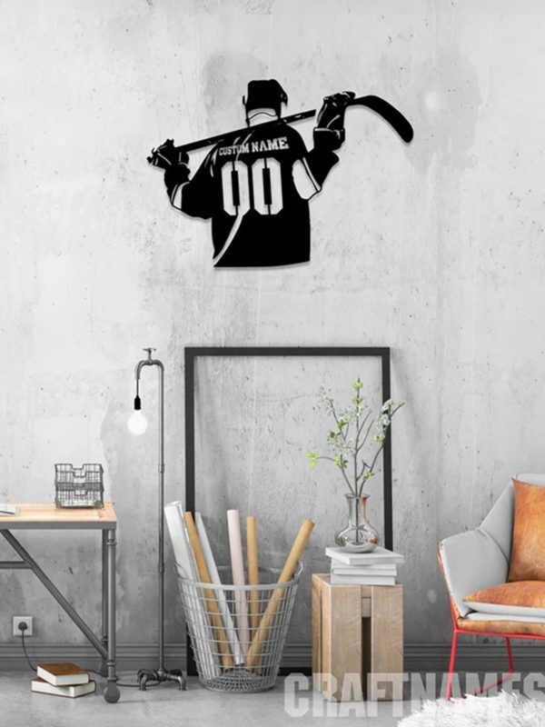 UnusualStandout #687 Personalized Hockey Metal Sign