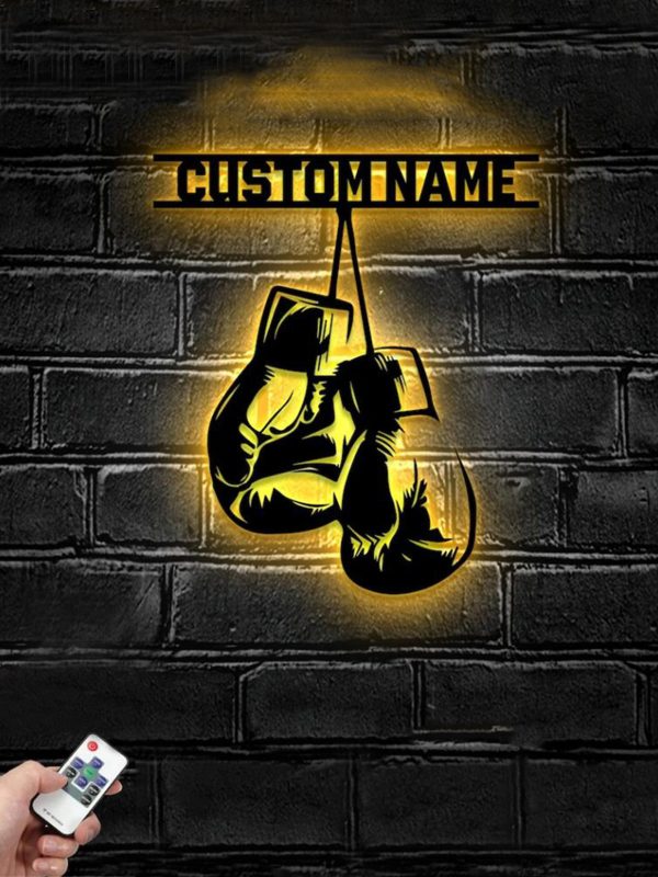 UnusualStandout #688 Personalized Boxing Glove Metal Sign