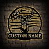 UnusualStandout #694 Personalized Deer Metal Sign With Led Light