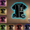 UnusualStandout #696 Personalized Softball Jersey Sign Wall Art