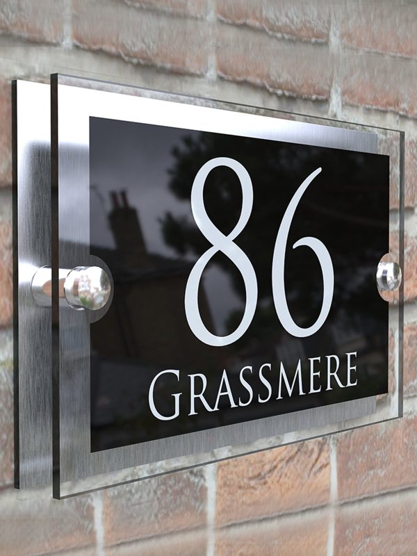 UnusualStandout #697 Personalized Metal Acrylic Door Plate