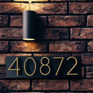 UnusualStandout #700 Personalized Metal House Number Sign