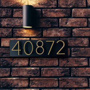 UnusualStandout #700 Personalized Metal House Number Sign