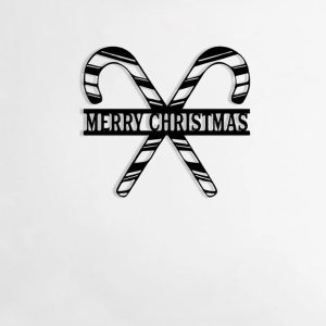 UnusualStandout #701 Personalized Christmas Candy Cane Metal Lights