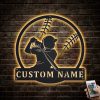 UnusualStandout #703 Personalized Softball Sign With LED Light