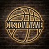 UnusualStandout #705 Personalized Basketball Monogram With LED Lights