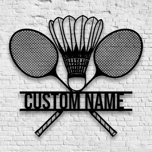 UnusualStandout #720 Personalized Badminton Racket Metal Logo Decoration