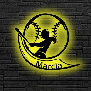 UnusualStandout #723 Personalized Custom Softball Metal Sign