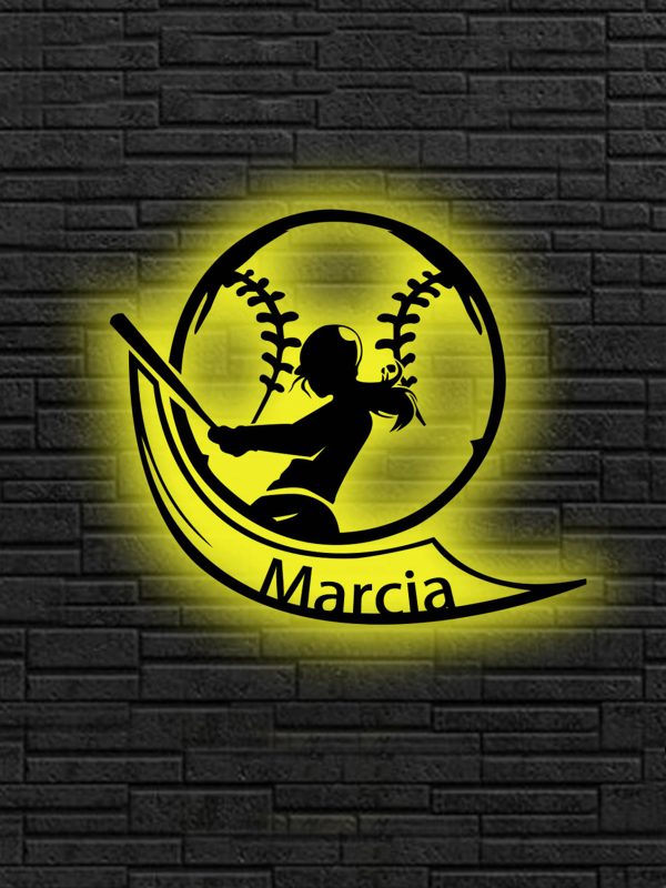 UnusualStandout #723 Personalized Custom Softball Metal Sign