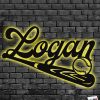 UnusualStandout #728 Personalized Baseball Name Sign with LED Light