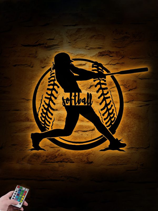 UnusualStandout #734 Personalized Baseball Led Lights