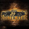 UnusualStandout #736 Personalized Racing Metal Name Sign