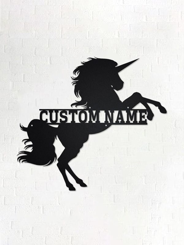 UnusualStandout #737 Personalized Unicorn Metal Led Light