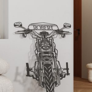 UnusualStandout #741 Personalized Motorcycle Helmet Rack Sign