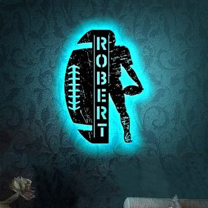 UnusualStandout #742 Personalized Football Metal Signs