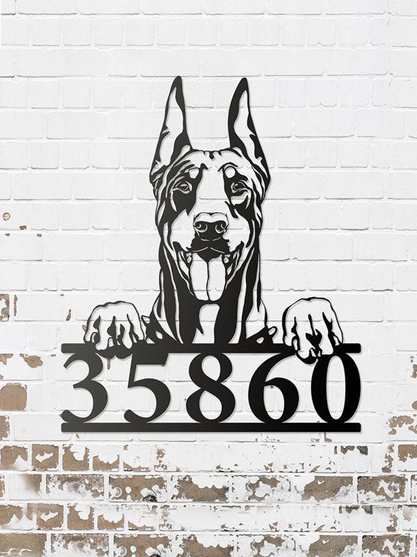 UnusualStandout #745 Personalised Doberman Metal Sign