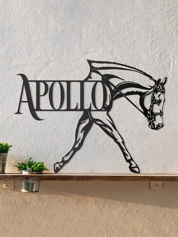 UnusualStandout #746 Personalized Engraving Horse Metal Wall Art