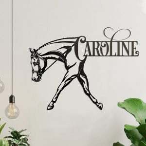 UnusualStandout #746 Personalized Engraving Horse Metal Wall Art