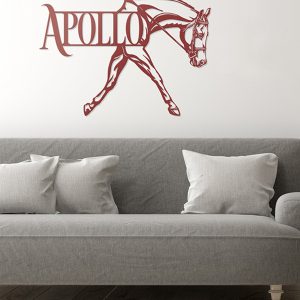 UnusualStandout #746 Personalized Engraving Horse Metal Wall Art