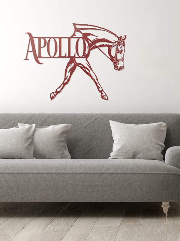 UnusualStandout #746 Personalized Engraving Horse Metal Wall Art