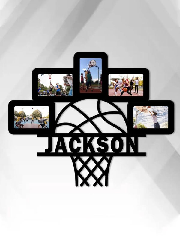 UnusualStandout #747 Personalized Basketball Themed Metal Photo Frame