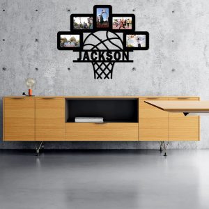 UnusualStandout #747 Personalized Basketball Themed Metal Photo Frame