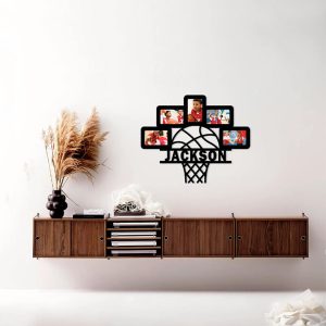 UnusualStandout #747 Personalized Basketball Themed Metal Photo Frame