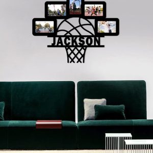 UnusualStandout #747 Personalized Basketball Themed Metal Photo Frame